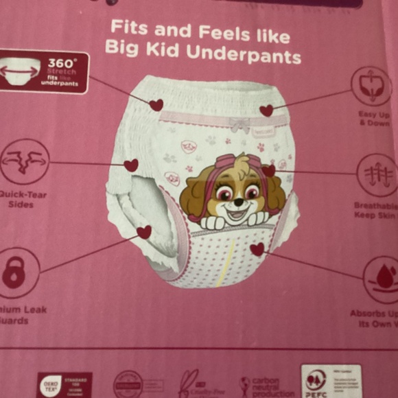 Girls Paw Patrol Pink Training Pants 42 count - Picture 4 of 8